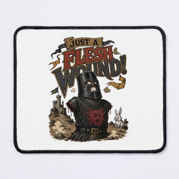 Item preview, Just a Flesh Wound Medieval Knight Sticker | Dark Fantasy Comedy Design designed and sold by MAF_Merch.