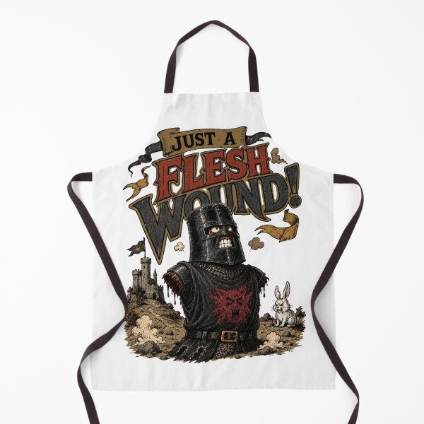 Item preview, Just a Flesh Wound Medieval Knight Sticker | Dark Fantasy Comedy Design designed and sold by MAF_Merch.