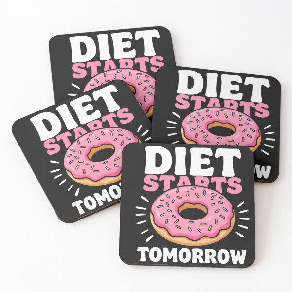 Item preview, Diet Starts Tomorrow - Funny Donut T-Shirt Design designed and sold by myfunnyshirt.