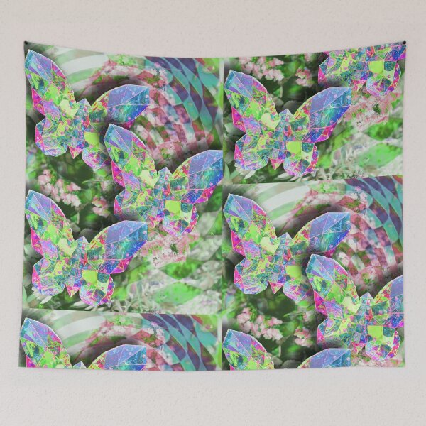 Item preview, Iridescent Butterfly Collage – Holographic Pop Art designed and sold by bewitchedcuties.