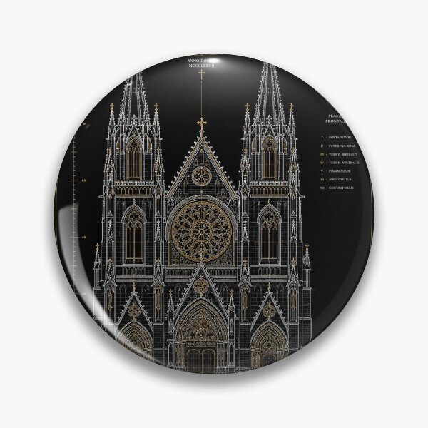 Item preview, Gothic Cathedral Architectural Blueprint Drawing designed and sold by rygenr8.