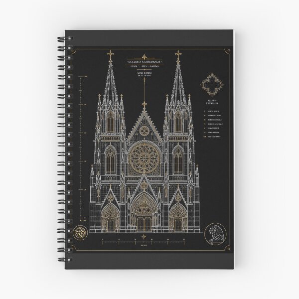 Item preview, Gothic Cathedral Architectural Blueprint Drawing designed and sold by rygenr8.