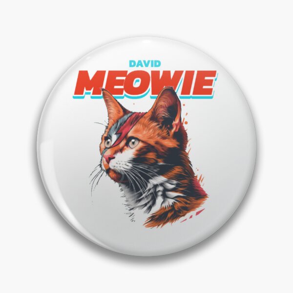 Item preview, David Meowie Funny Rock Star Cat Tribute designed and sold by GenZFashion000.