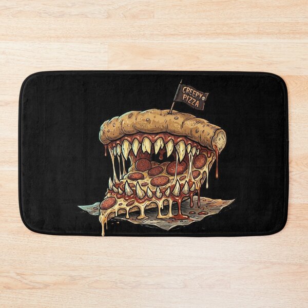 Item preview, Creepy Pizza — Terrifying Cartoon-Style Pizza designed and sold by David Mateo ArtWorks.