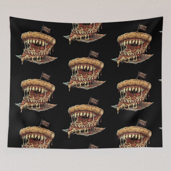 Item preview, Creepy Pizza — Terrifying Cartoon-Style Pizza designed and sold by David Mateo ArtWorks.