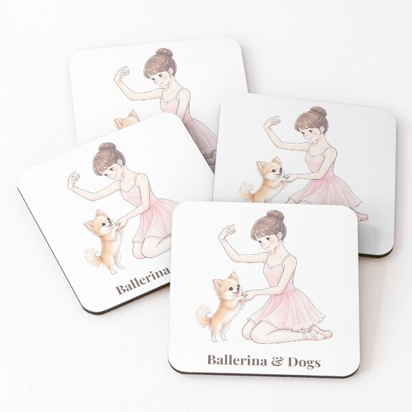Item preview, Ballerina & Dogs — Ballerina with Chihuahua / Tiny Dog Illustration designed and sold by ballerinadogs.