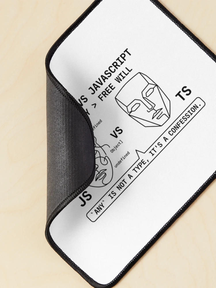 Thumbnail 2 of 5, Mouse Pad, TypeScript vs. JavaScript designed and sold by YOU SHOP NOW.