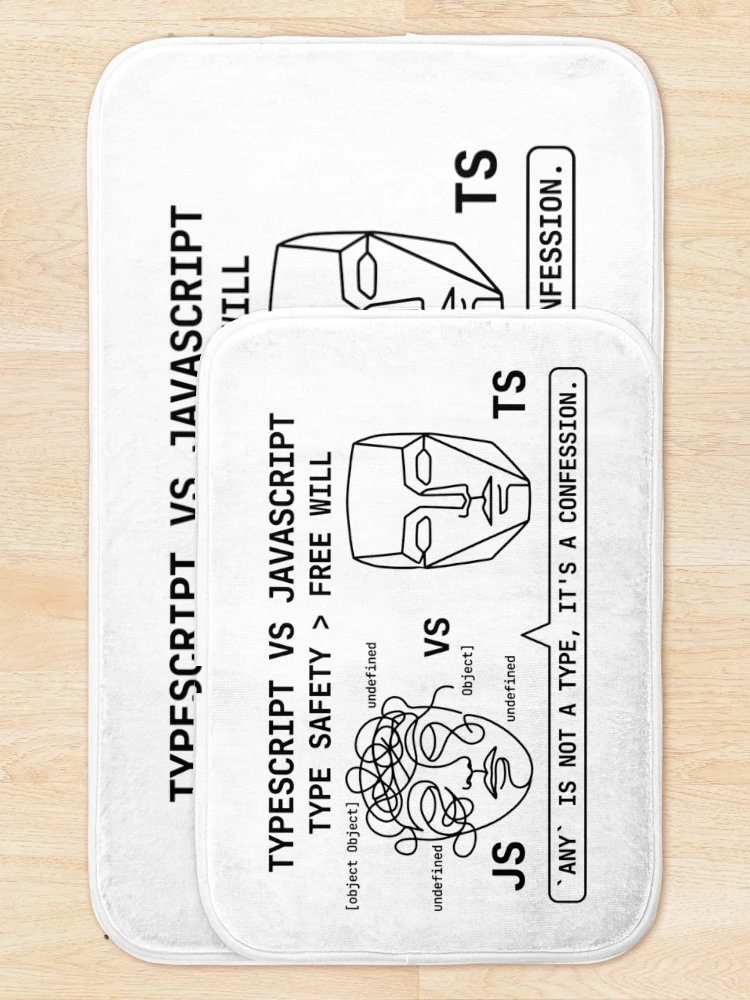 Thumbnail 5 of 6, Bath Mat, TypeScript vs. JavaScript designed and sold by YOU SHOP NOW.