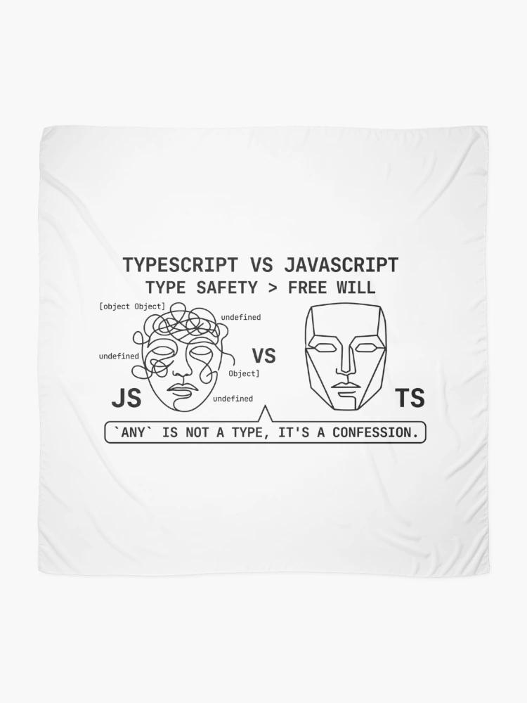 Thumbnail 2 of 3, Scarf, TypeScript vs. JavaScript designed and sold by YOU SHOP NOW.