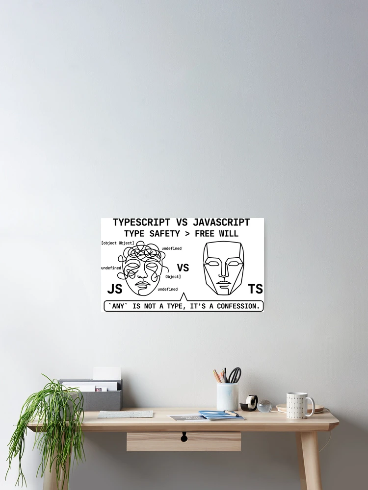 Thumbnail 2 of 3, Poster, TypeScript vs. JavaScript designed and sold by YOU SHOP NOW.