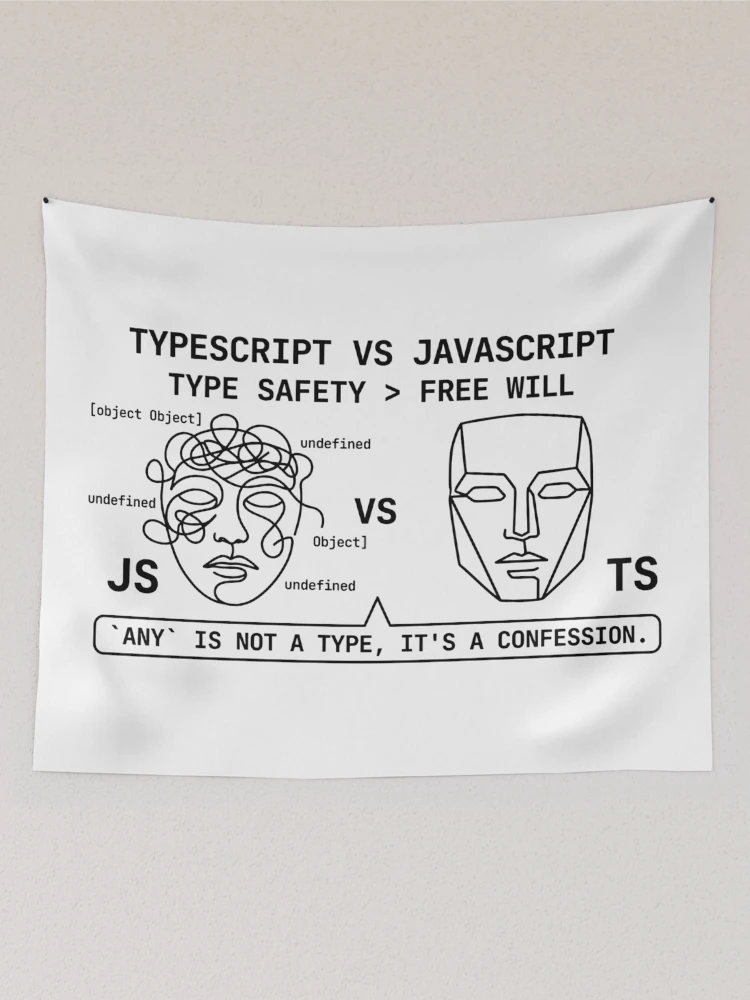 Thumbnail 2 of 3, Tapestry, TypeScript vs. JavaScript designed and sold by YOU SHOP NOW.