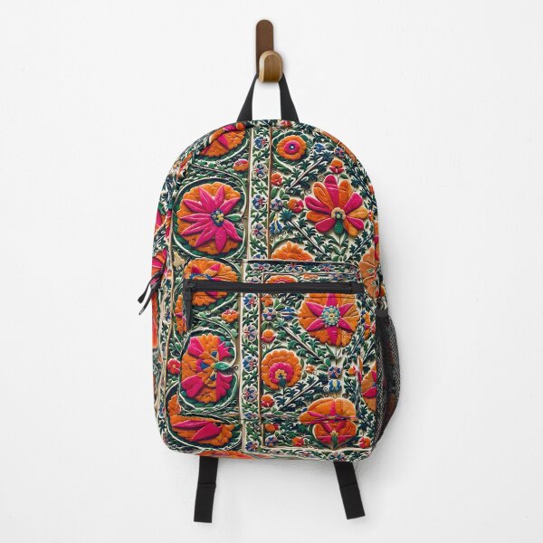 Item preview, Kermina Suzani Uzbekistan Floral Embroidery Print designed and sold by Vicky Brago-Mitchell®.