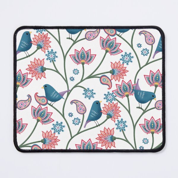 Item preview, Modern Folk Chintz Garden - white designed and sold by CarolineRowland.