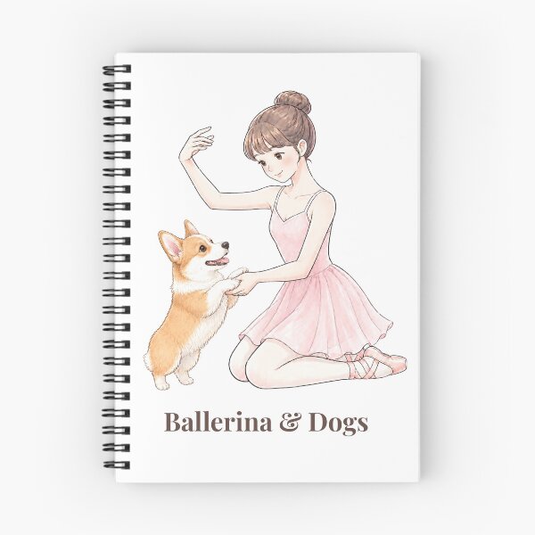 Artikelvorschau, Ballerina & Hunde — Ballerina mit Corgi / Illustration eines Welsh Corgi entworfen und verkauft von ballerinadogs.