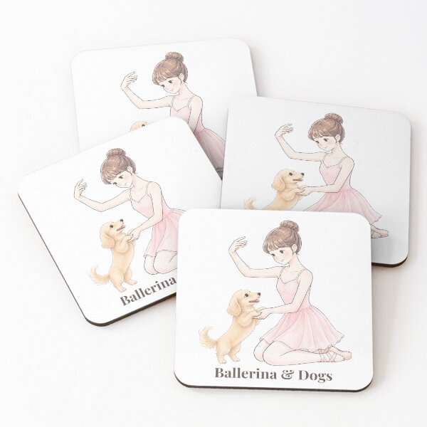 Item preview, Ballerina & Dogs — Ballerina with Dachshund / Wiener Dog Illustration designed and sold by ballerinadogs.