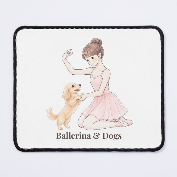 Item preview, Ballerina & Dogs — Ballerina with Dachshund / Wiener Dog Illustration designed and sold by ballerinadogs.