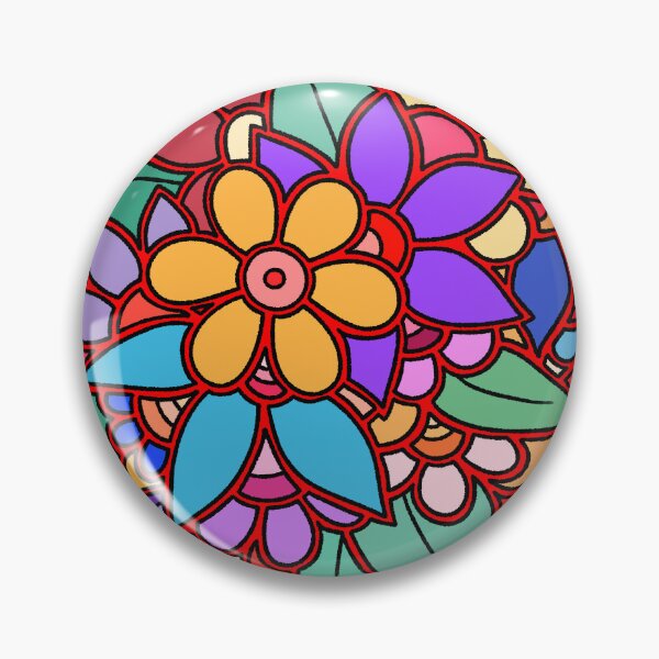 Item preview, Boho Colorful Floral Garden - Hand Drawn Aesthetic Art designed and sold by ubborn.