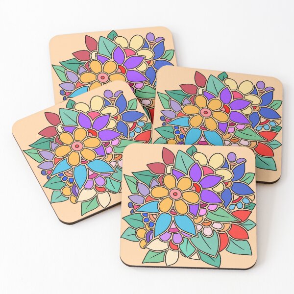 Item preview, Boho Colorful Floral Garden - Hand Drawn Aesthetic Art designed and sold by ubborn.