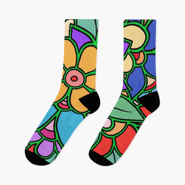 Item preview, Boho Colorful Floral Garden - Hand Drawn Aesthetic Art designed and sold by ubborn.