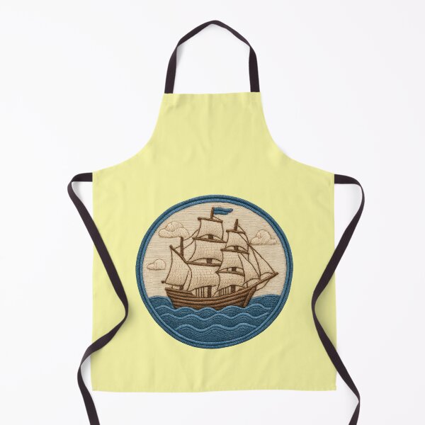 Item preview, Sailing ship three-masted ocean maritime knitting pattern designed and sold by Mauswohn.