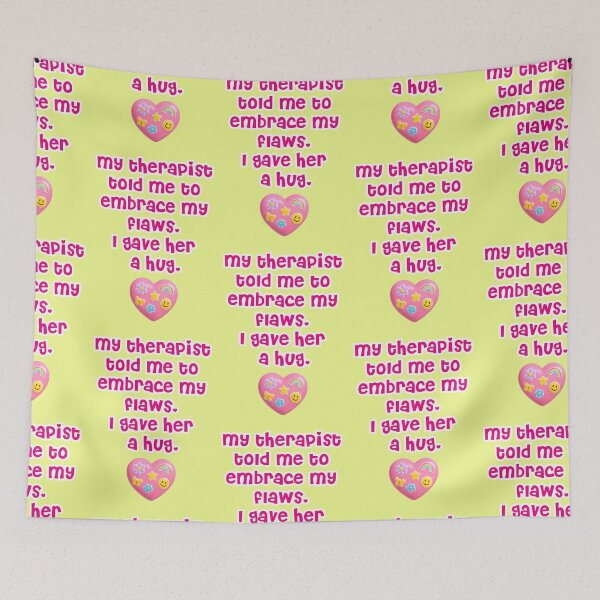 Item preview, Embrace Your Flaws Therapist Hug Saying designed and sold by Mauswohn.