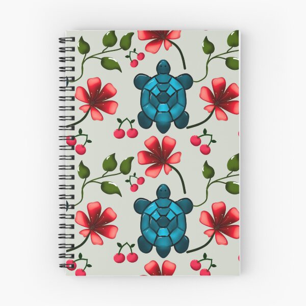 Item preview, Tropical Turtle Cherry Floral Pattern  designed and sold by HopeAndHustle.