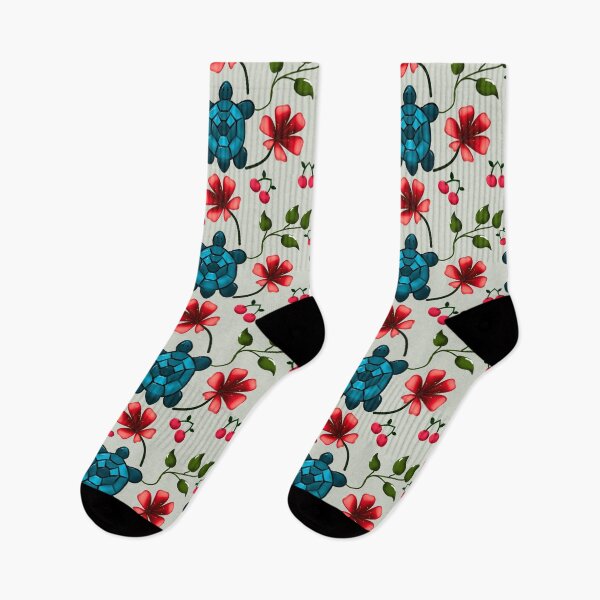 Item preview, Tropical Turtle Cherry Floral Pattern  designed and sold by HopeAndHustle.