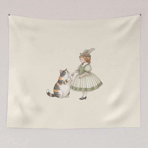 Item preview, A Pawsitive Connection: Girl and Cat designed and sold by Pasteltone.