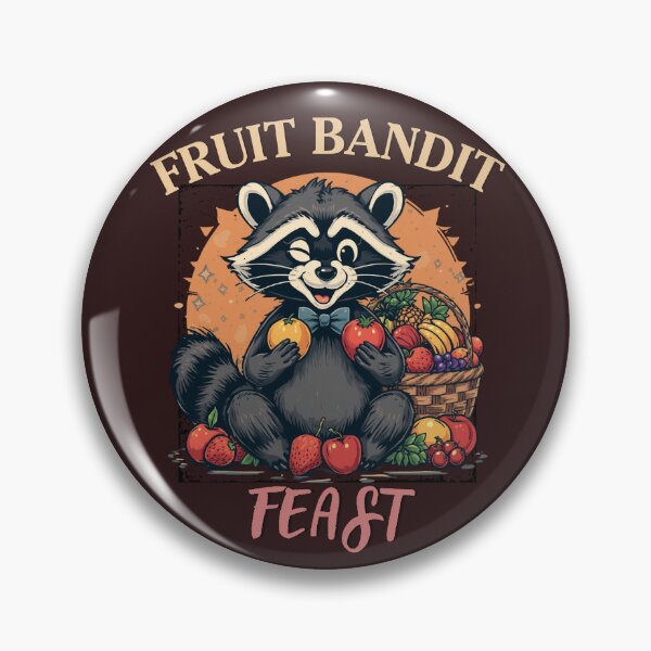 Item preview, Cute Raccoon Fruit Bandit Feast Vintage Funny Animal Food Lover T-Shirt designed and sold by HOUSE OF TIST.