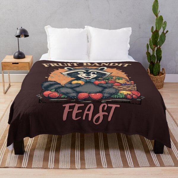 Item preview, Cute Raccoon Fruit Bandit Feast Vintage Funny Animal Food Lover T-Shirt designed and sold by HOUSE OF TIST.