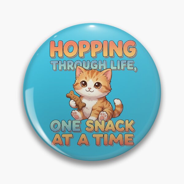 Item preview, Hopping Through Life One Snack at a Time – Cute Snack Lover Cat Design designed and sold by RealCuties.