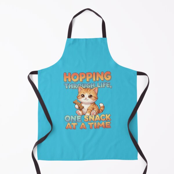 Item preview, Hopping Through Life One Snack at a Time – Cute Snack Lover Cat Design designed and sold by RealCuties.