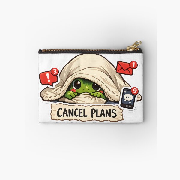 Item preview, Cancel Plans Frog Sticker – Funny Introvert Kawaii Cozy Blanket Antisocial Anxiety Meme Gift designed and sold by veralchhaya.