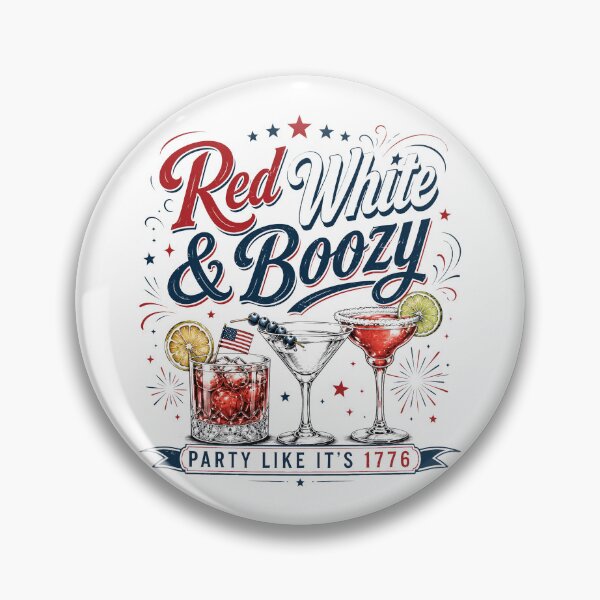 Item preview, vintage Red White and Boozy, Funny Party in the USA Adult Drinking designed and sold by schoolofbullies.
