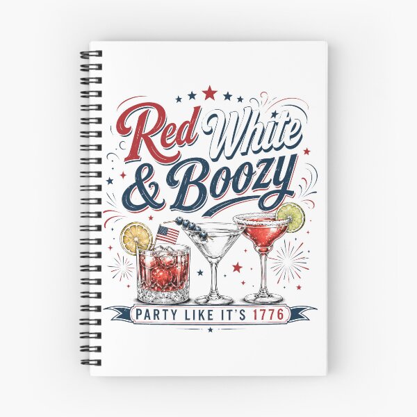 Item preview, vintage Red White and Boozy, Funny Party in the USA Adult Drinking designed and sold by schoolofbullies.