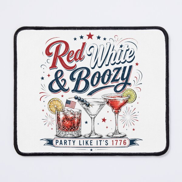 Item preview, vintage Red White and Boozy, Funny Party in the USA Adult Drinking designed and sold by schoolofbullies.