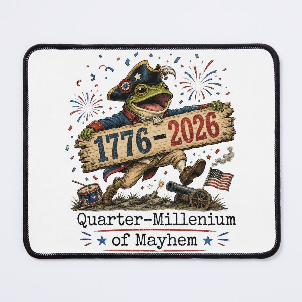 Item preview, Quarter-Millenium of Mayhem Funny Frog 250 designed and sold by schoolofbullies.
