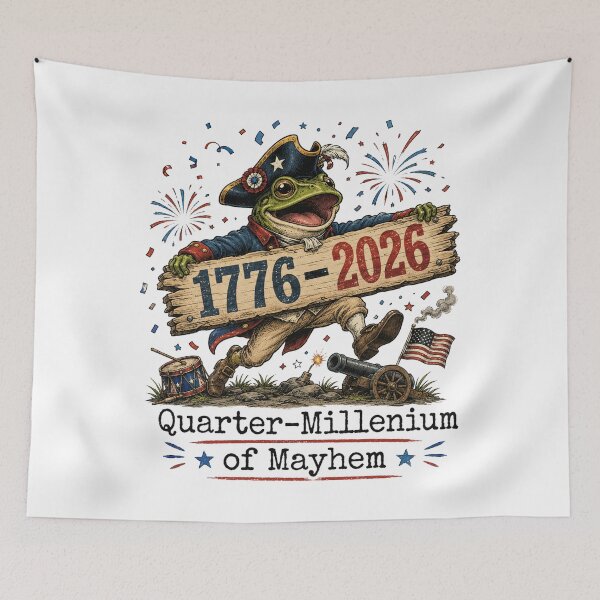 Item preview, Quarter-Millenium of Mayhem Funny Frog 250 designed and sold by schoolofbullies.