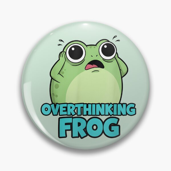 Item preview, Overthinking Frog Funny Anxiety Meme Sticker & Shirt designed and sold by ZyxDes.