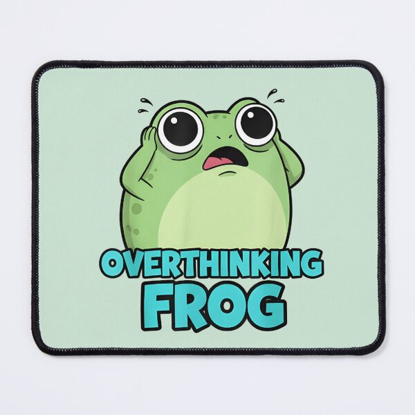 Item preview, Overthinking Frog Funny Anxiety Meme Sticker & Shirt designed and sold by ZyxDes.