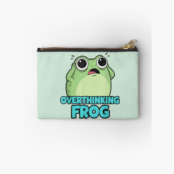 Item preview, Overthinking Frog Funny Anxiety Meme Sticker & Shirt designed and sold by ZyxDes.