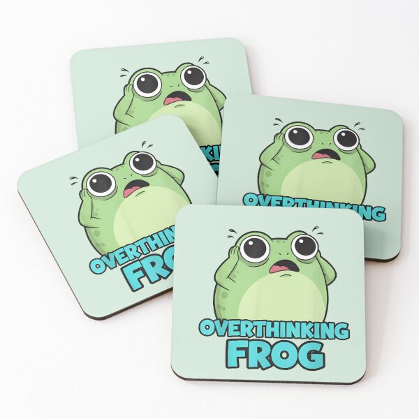 Item preview, Overthinking Frog Funny Anxiety Meme Sticker & Shirt designed and sold by ZyxDes.