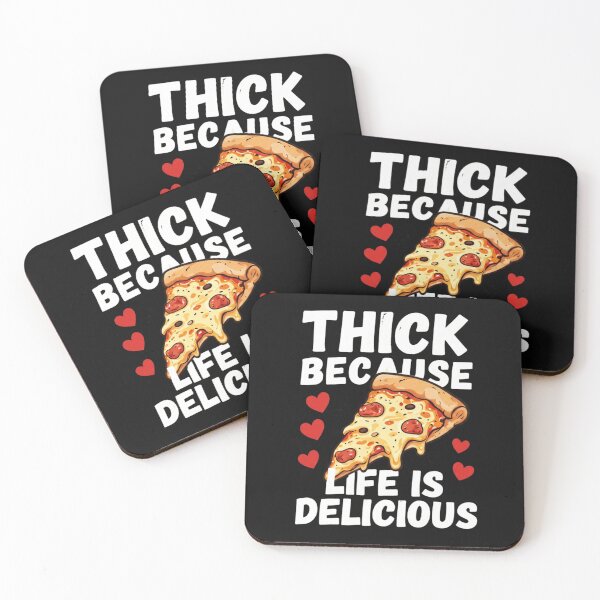 Item preview, Thick Because Life Is Delicious - Funny Food Lover T-Shirt designed and sold by myfunnyshirt.