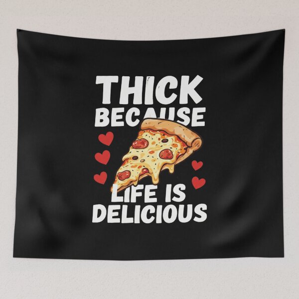 Item preview, Thick Because Life Is Delicious - Funny Food Lover T-Shirt designed and sold by myfunnyshirt.