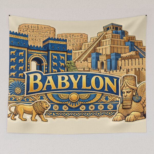 Item preview, Babylon Ancient City Illustration  designed and sold by Alice Cristalis.