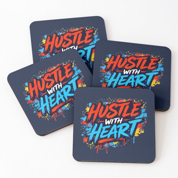 Item preview, Hustle With Heart - Motivational Graffiti Design designed and sold by Myra365Art.