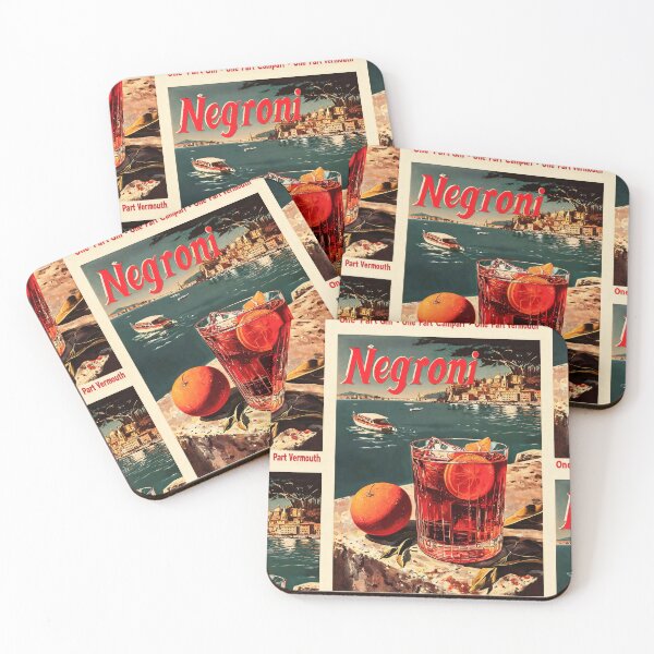 Item preview, Vintage Negroni Cocktail Poster | Italian Riviera Art | Mid-Century Style | Classic Drink Recipe | Retro Bar Wall Decor designed and sold by artofuniverse.