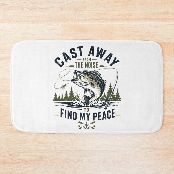 Item preview, Cast Away Fishing Peace Bass Quote designed and sold by bosamji.