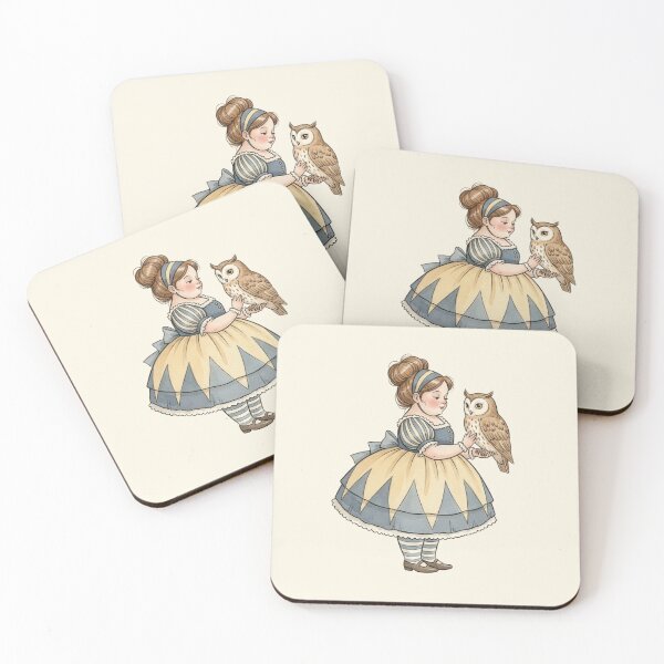 Item preview, Vintage Storybook Girl with a Wise Owl designed and sold by Pasteltone.