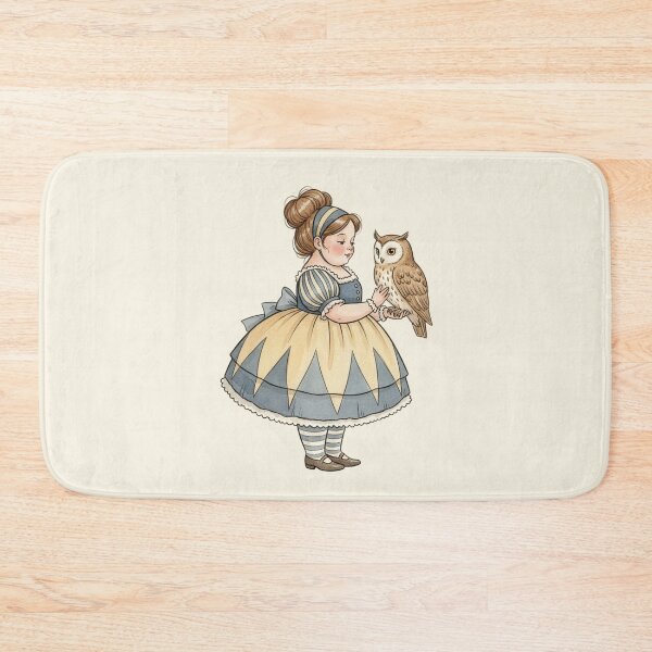 Item preview, Vintage Storybook Girl with a Wise Owl designed and sold by Pasteltone.